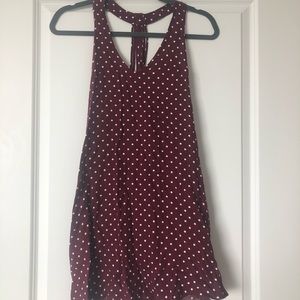 AMERICAN EAGLE POLKA DOT RACERBACK DRESS